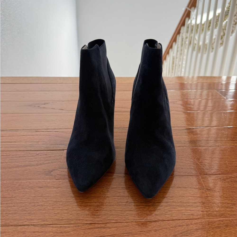 Boden Navy Blue Suede Heeled Boots